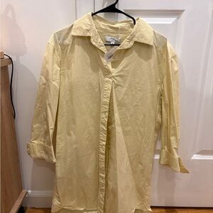 Saunders CollectionYellow Button-Up Shirt Dress